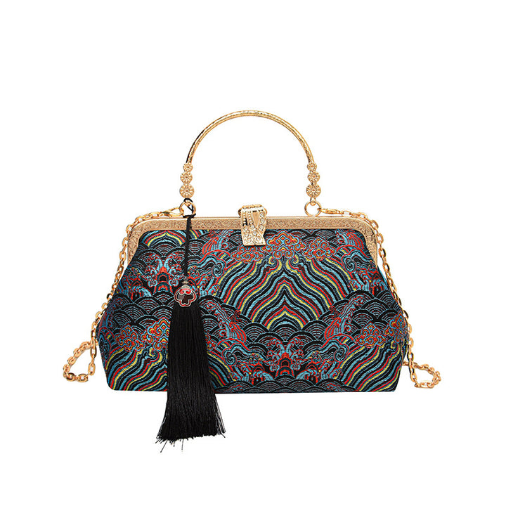 Vintage Embroidered Designer Handbag