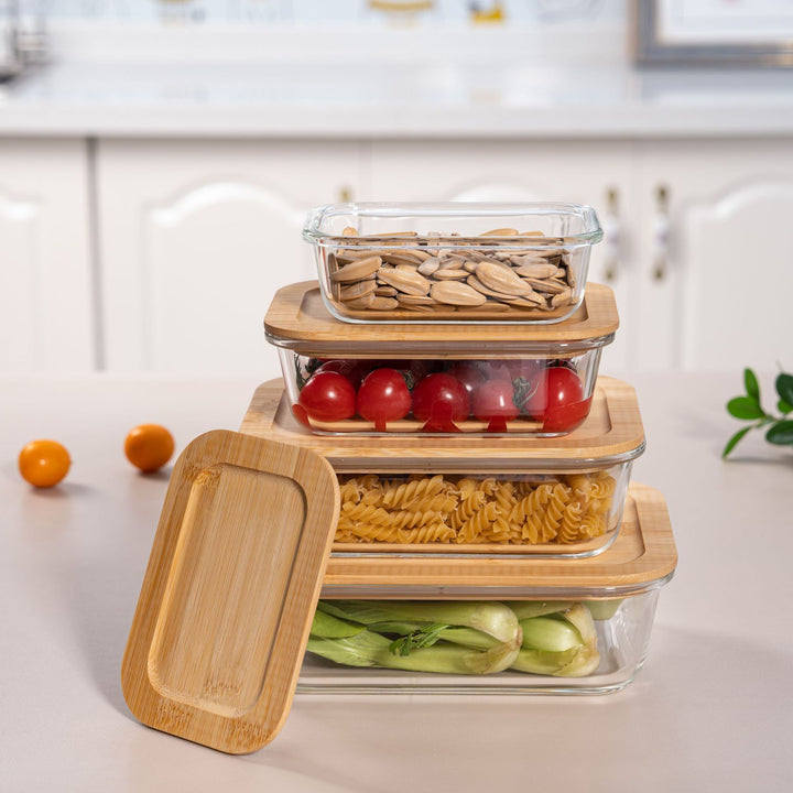 Women airtight storage box set made of glass Kalsten