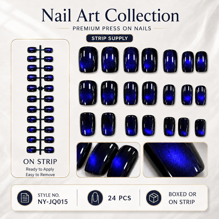 Premium Press-On Nails with Metallic Shine Kalsten
