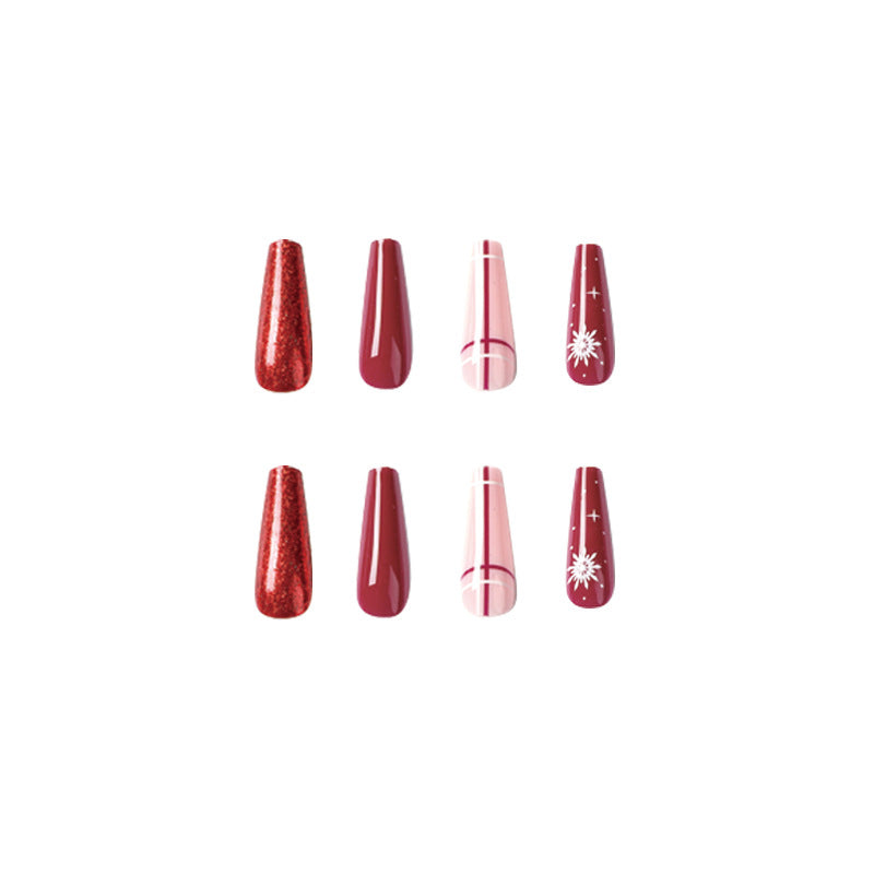 Artful Gel Nails in Festive Design Kalsten