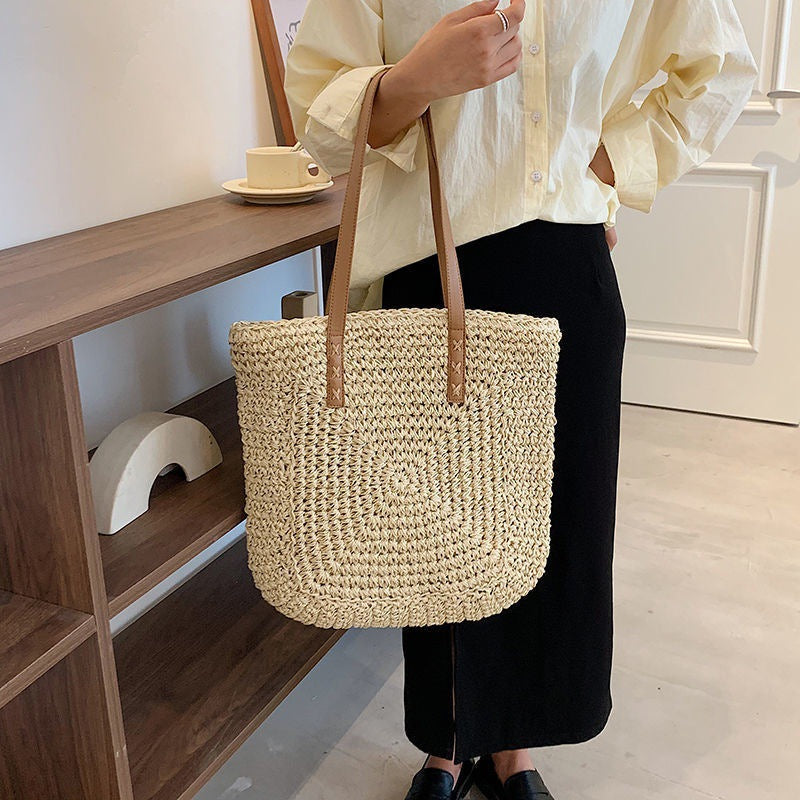 Handmade Tote Bag Made of Woven Natural Material Kalsten