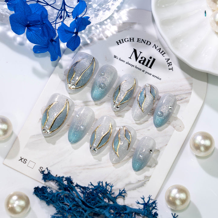 Premium Glitter Ombre Press-On Nails