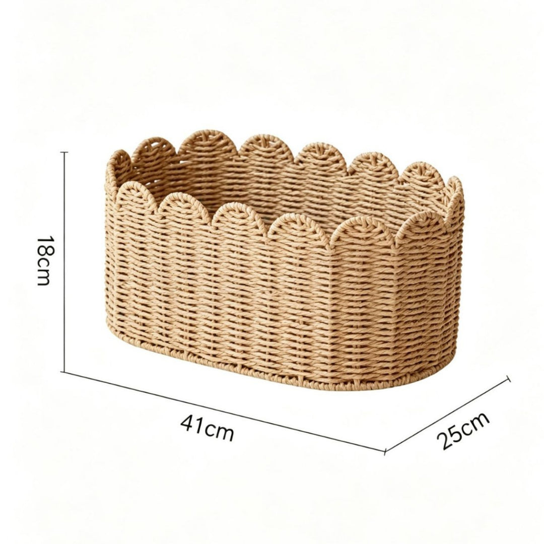 Charming storage basket with ruffle detail Kalsten