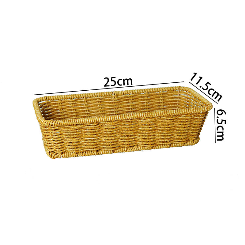 Versatile Woven Rectangular Storage Basket Kalsten