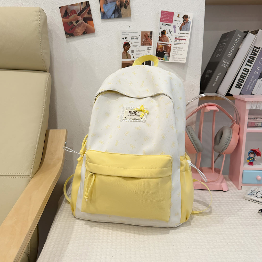 Stylish Printed Backpack with Fun Character Accents Kalsten