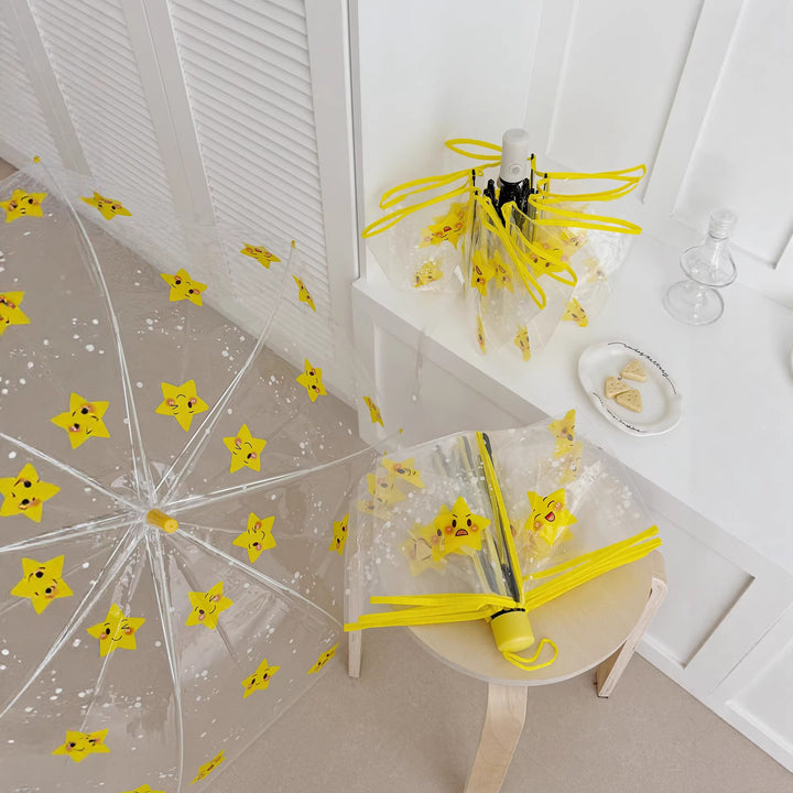 Ladies foldable umbrella with particularly playful star design Kalsten