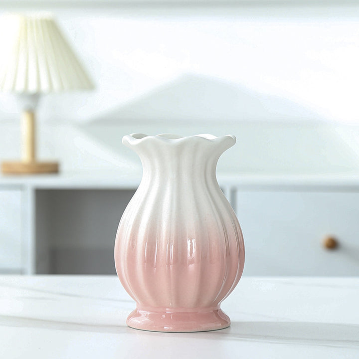 Elegant Floral Design Ceramic Vase Kalsten