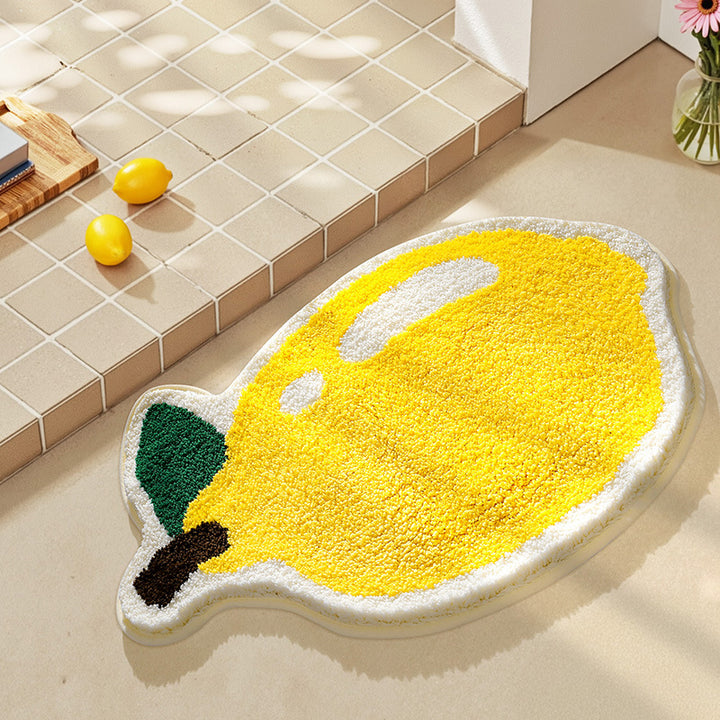 Playful Fruit-Themed Bath Rug Kalsten