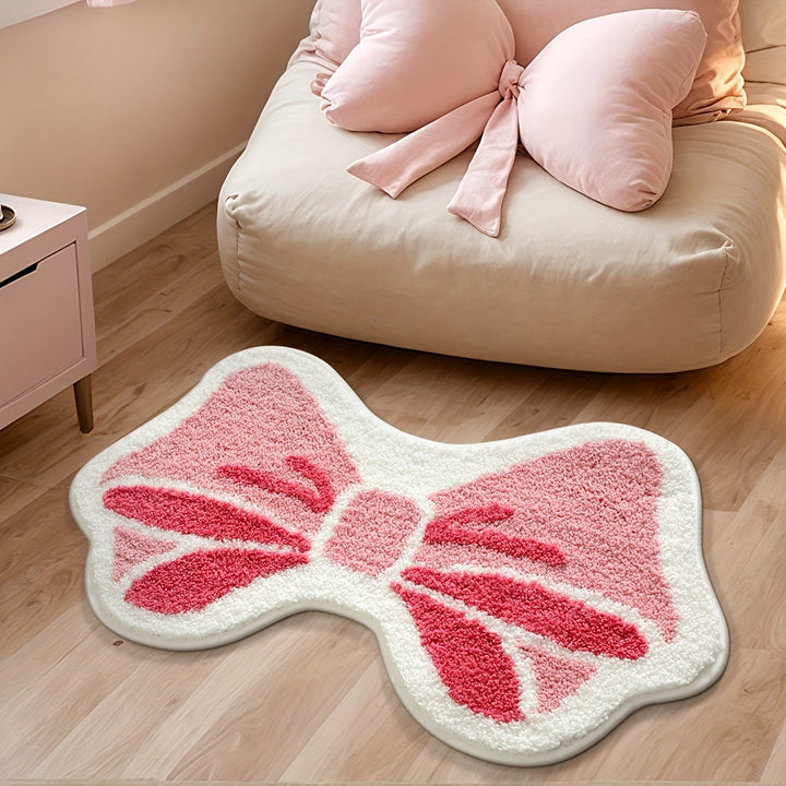 Decorative Plush Bathroom Mat for Home