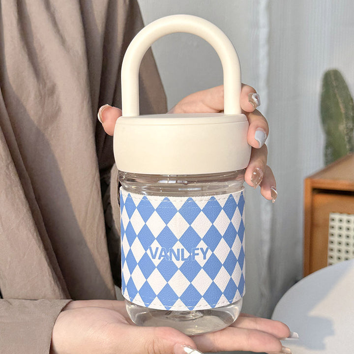 Women High-Quality Glass Drinking Bottle with Ergonomic Carrying Handle Kalsten