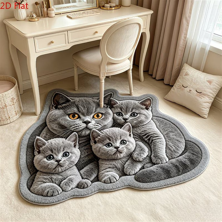 Cute Cat-Shaped Bath Mat
