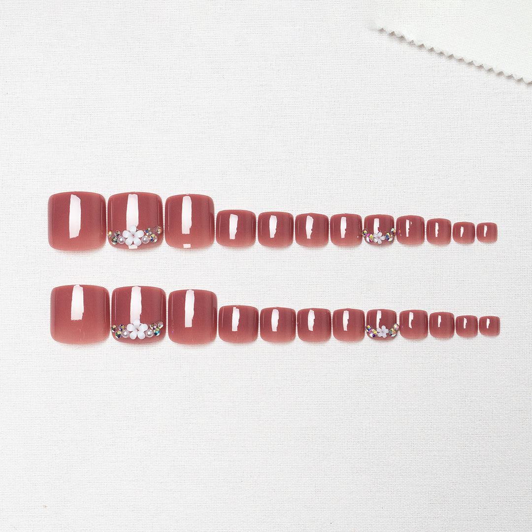 Decorative Rhinestone Pedicure Nail Art  1791110620