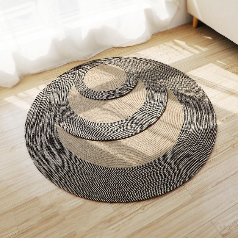 Round Jute Rug with Fringes Kalsten