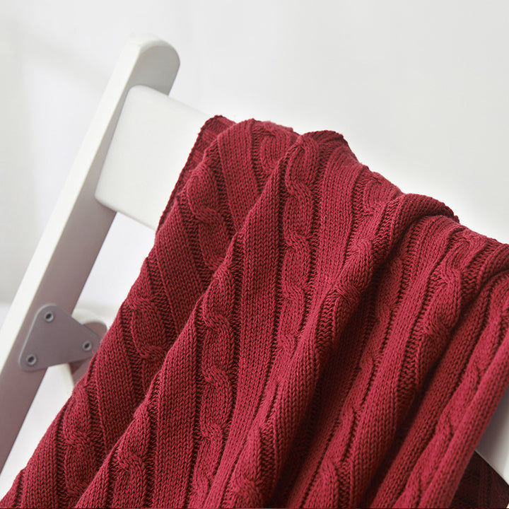 Cable Knit Throw Blanket