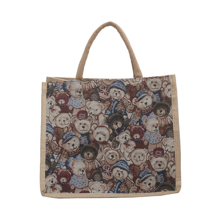 Fun Cartoon Print Tote Bag