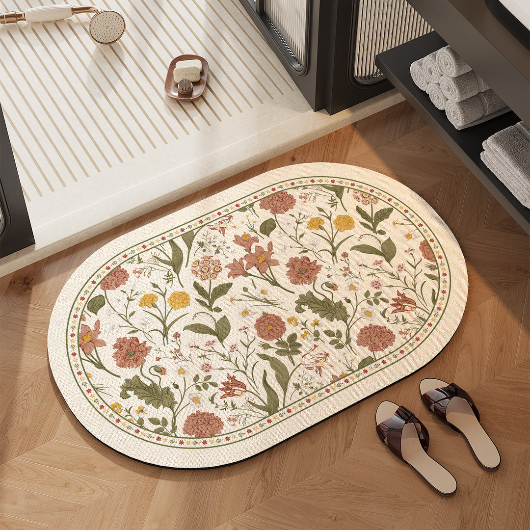Decorative Oval Indoor Mat for Home