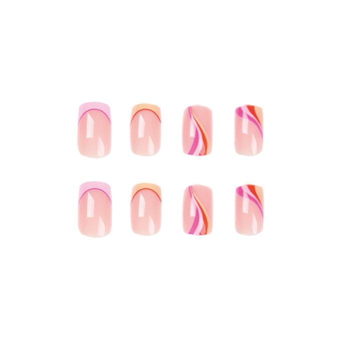 Artistic Nail Art in Modern Wave Design Kalsten