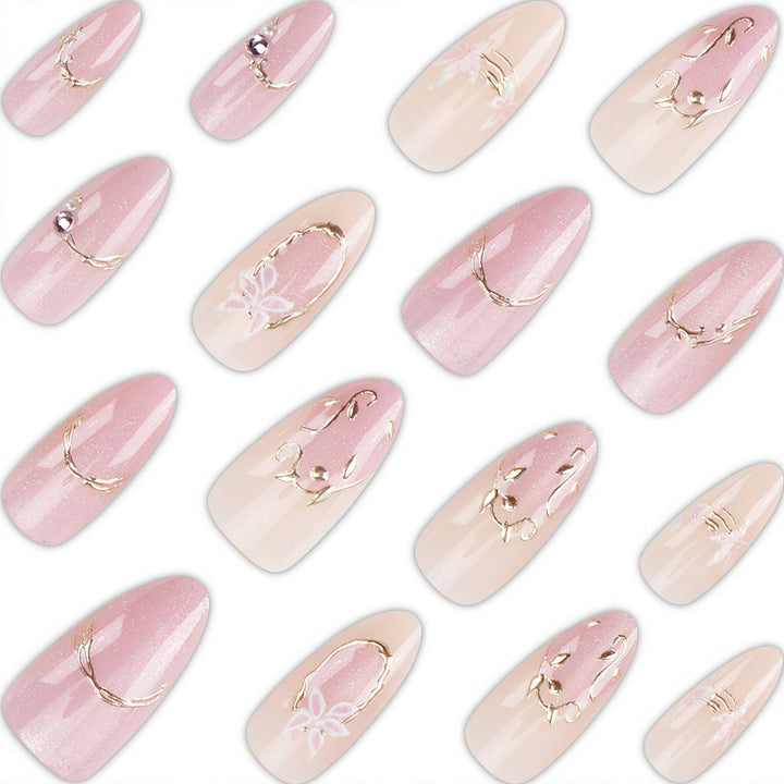 Floral Designed Press-On Nail Set Kalsten
