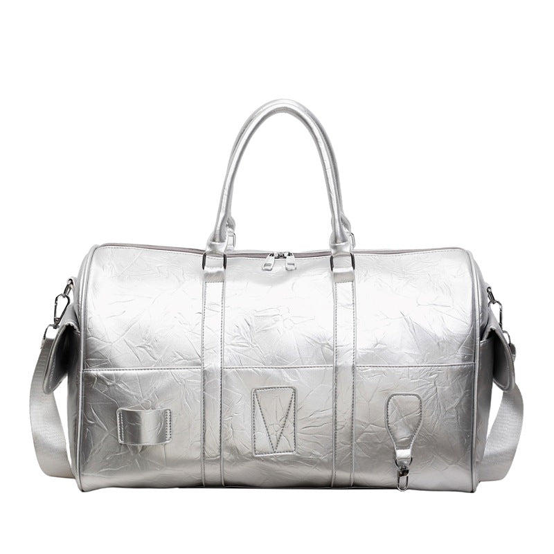 Durable Leather Weekender Duffel Bag