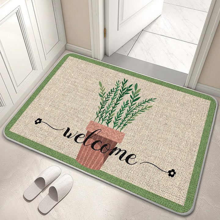 Decorative Floral Welcome Mat Kalsten