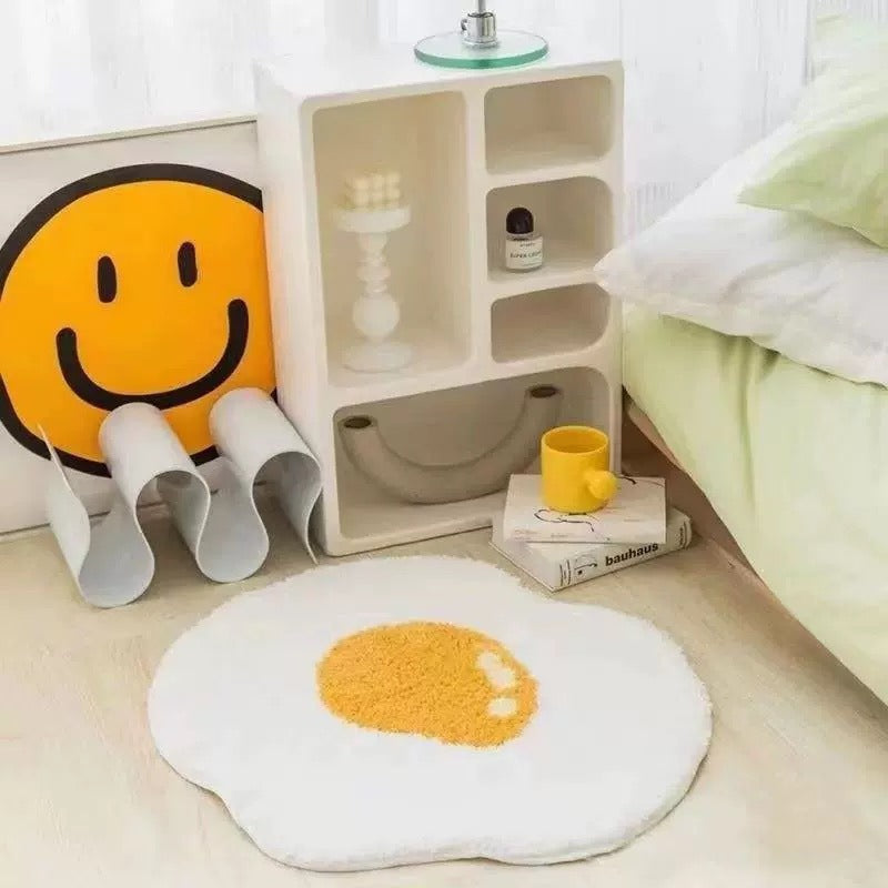 Plush Lemon Shaped  Bath Mat