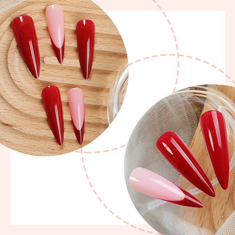 Sharp Pointed Press-On Nail Art Set