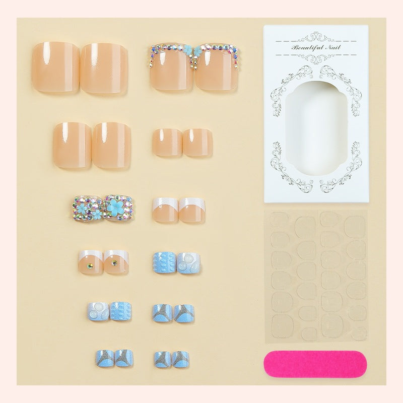 Artificial nail set with elegant 3D decorations Kalsten