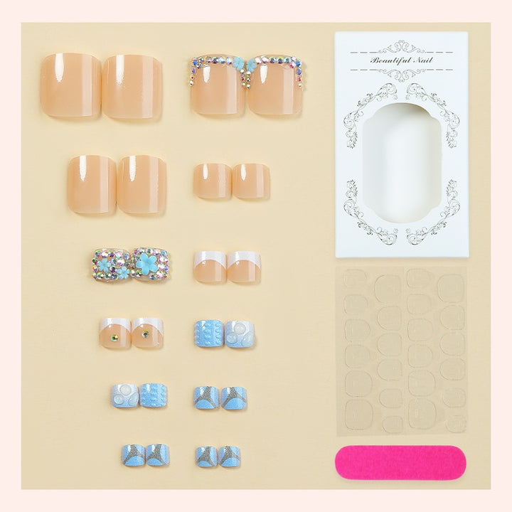 Artificial nail set with elegant 3D decorations Kalsten