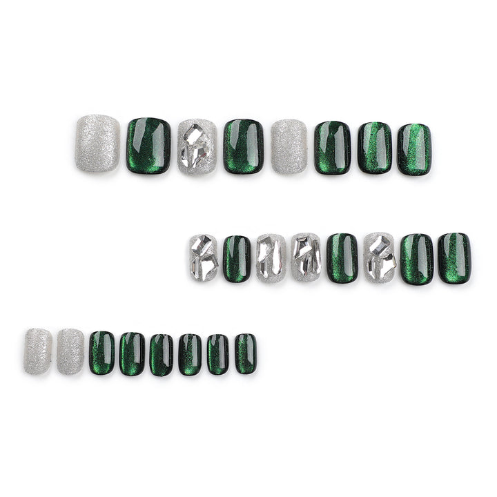 Glamorous nail extensions with creative glitter design Kalsten