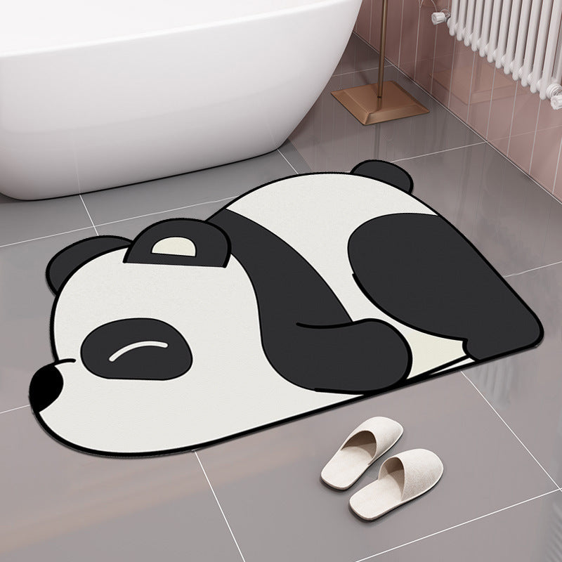 Cute Cartoon Cat-Themed Bath Rug