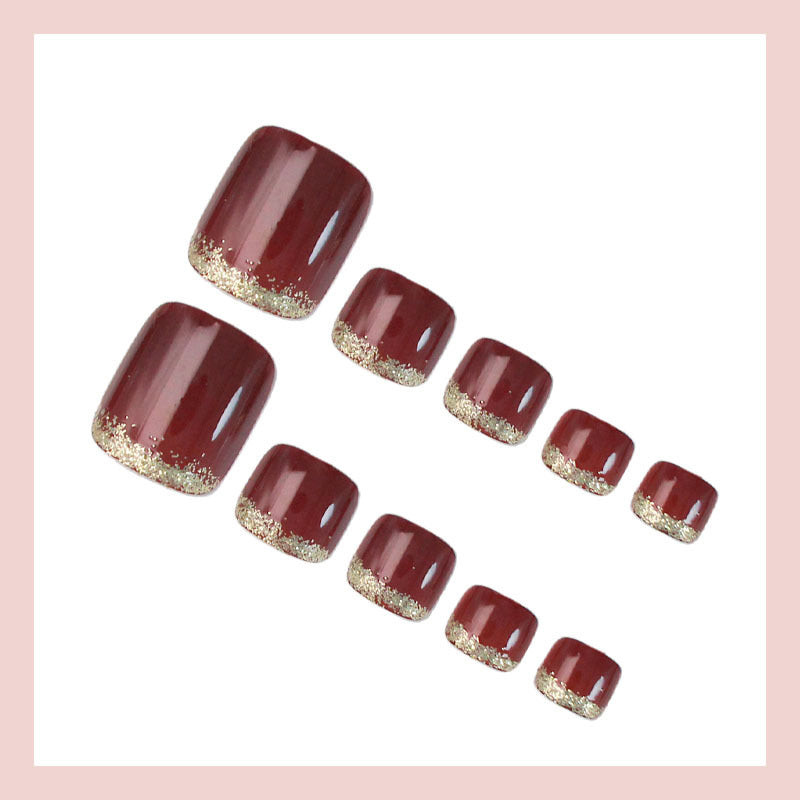 Art nail set with elegant glitter gradient Kalsten