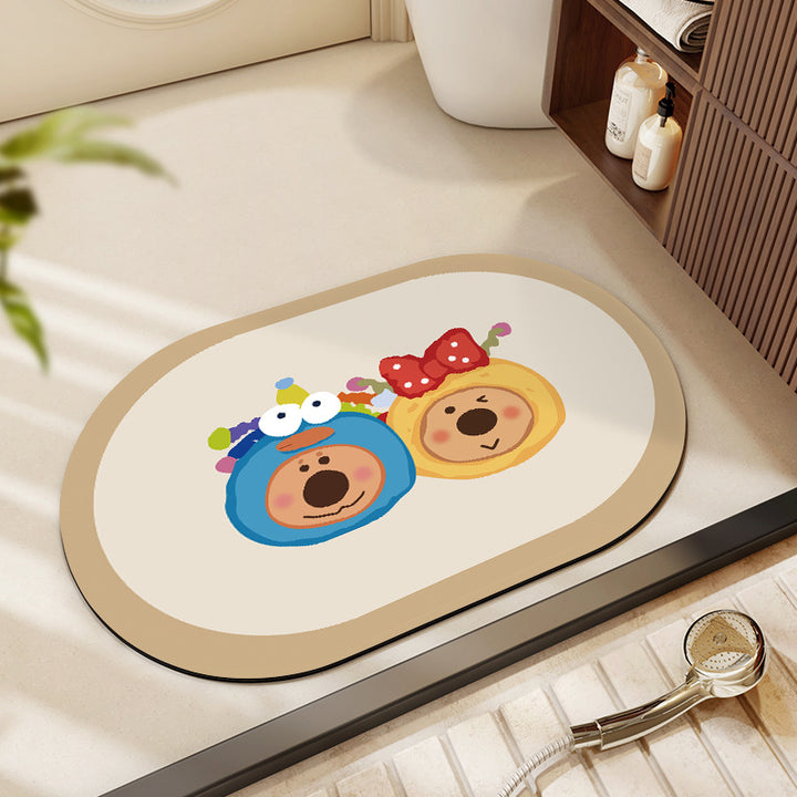 Cute Cartoon Dog Bath Mat Kalsten