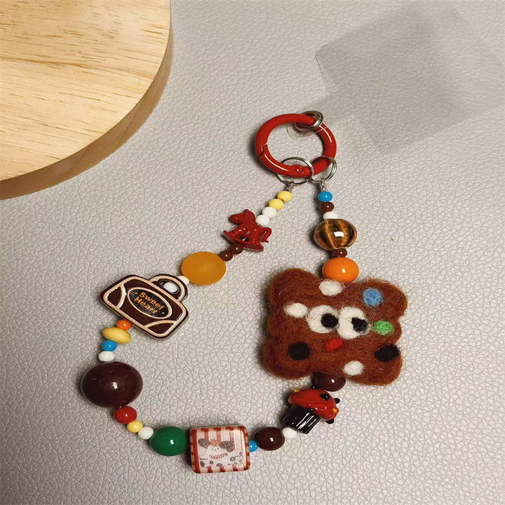 Playful Food-Themed Charm Keychain Kalsten