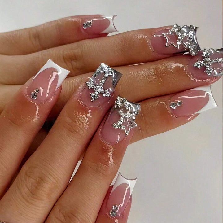 Glamorous Rhinestone Decorative Stiletto Nail Extensions Kalsten