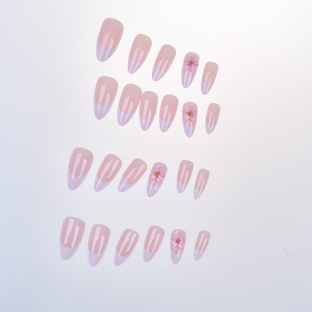 Elegant Floral Press-On Nail Set Kalsten