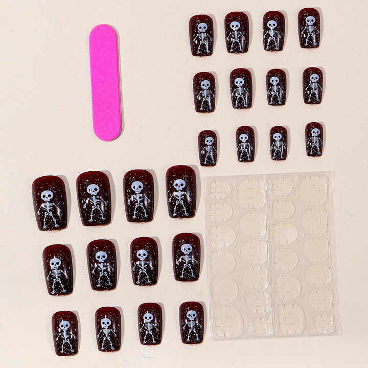 Halloween-Themed Skeleton Nail Art Set Kalsten