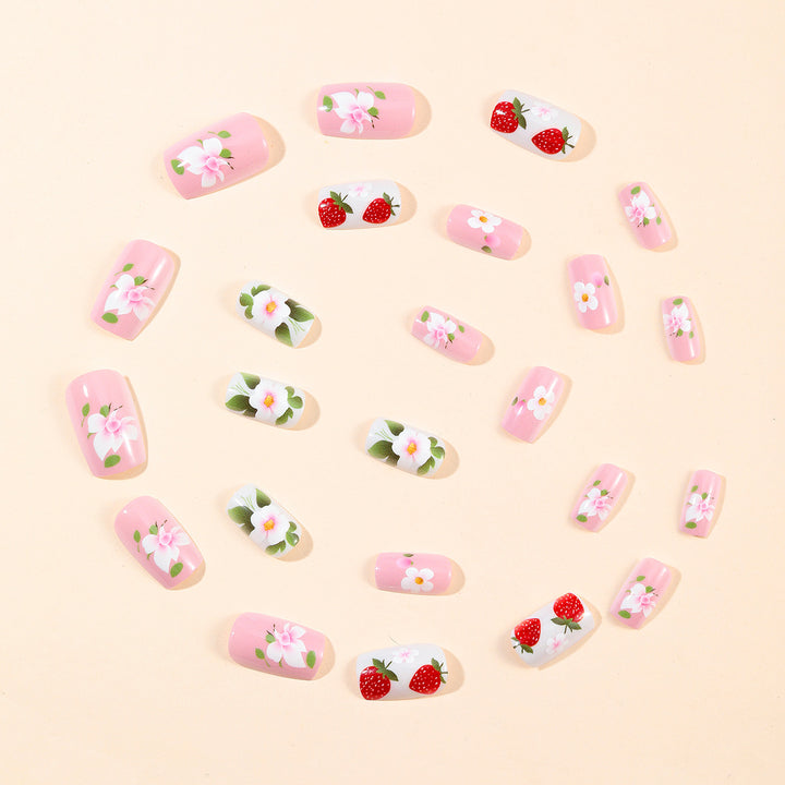 Strawberry Floral Nail Art Set Kalsten