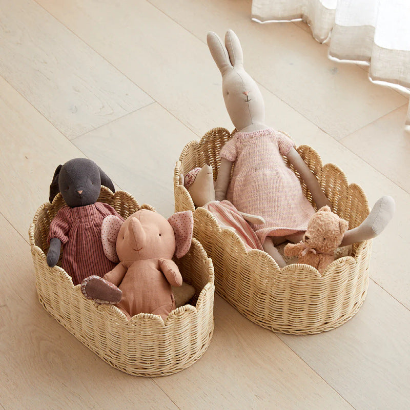 Decorative Scalloped Woven Storage Basket Kalsten 1787892970
