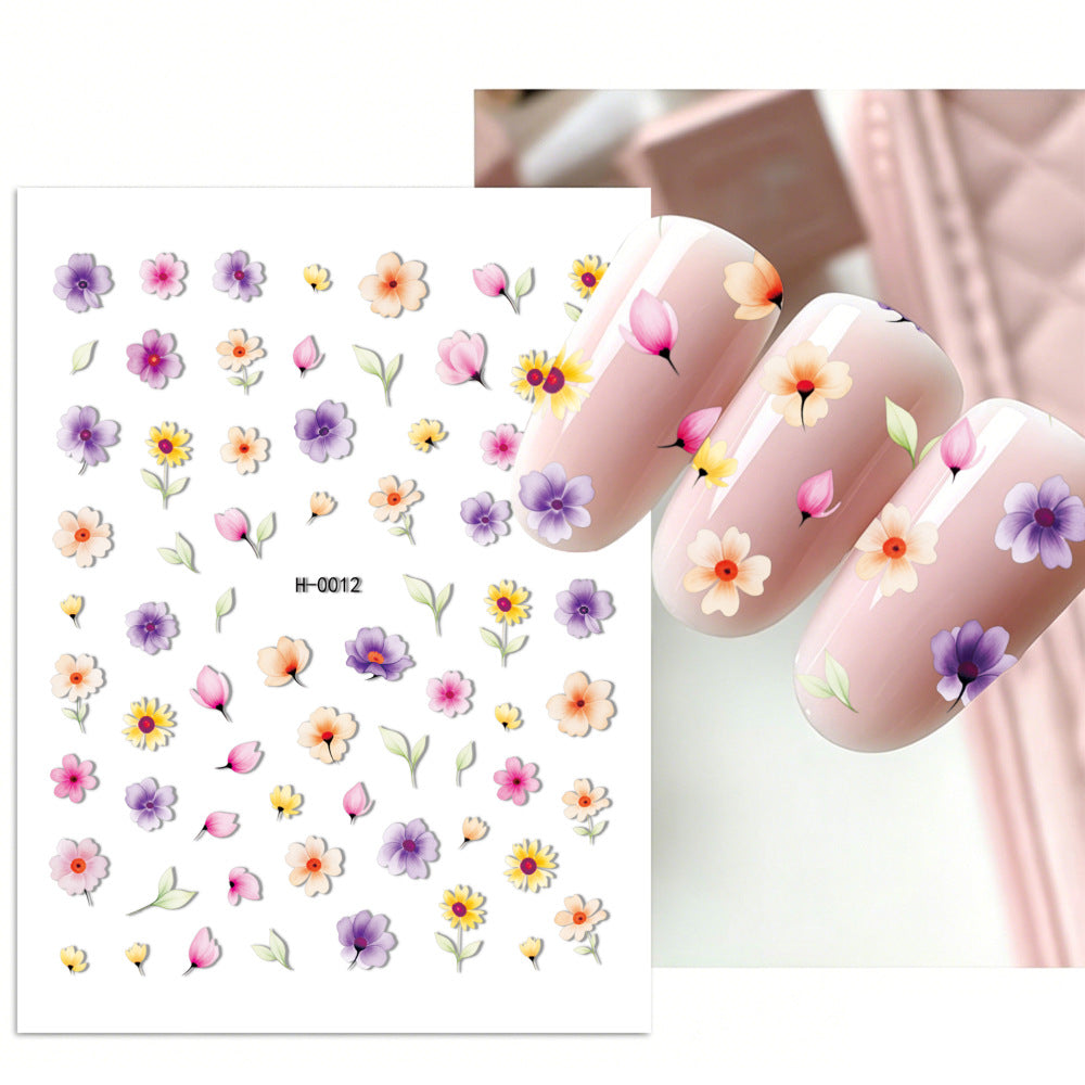 Floral Design Nail Art Sticker Set