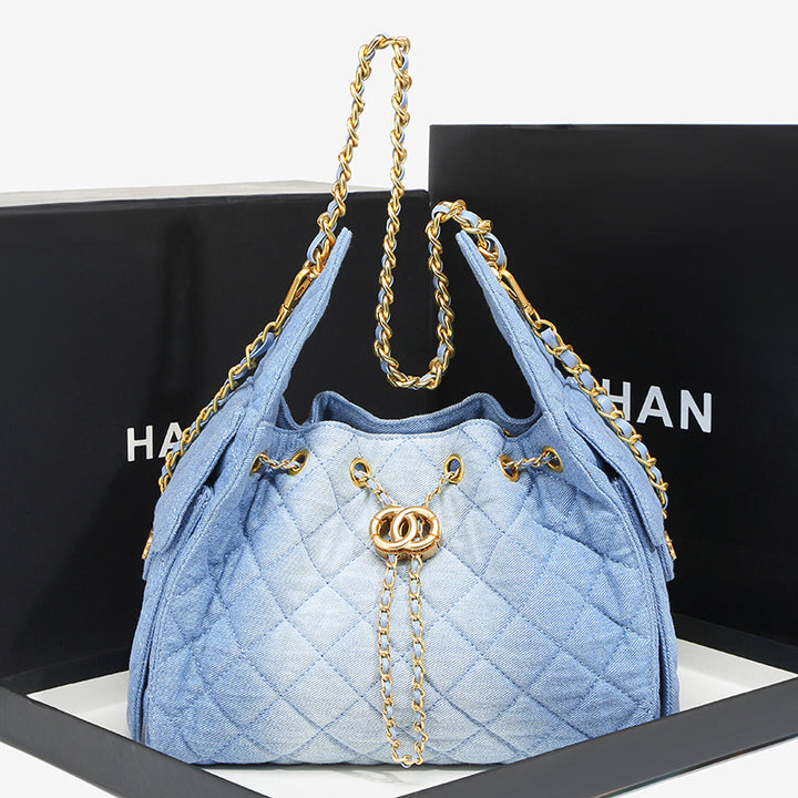 Elegant Quilted Bucket Handbag
