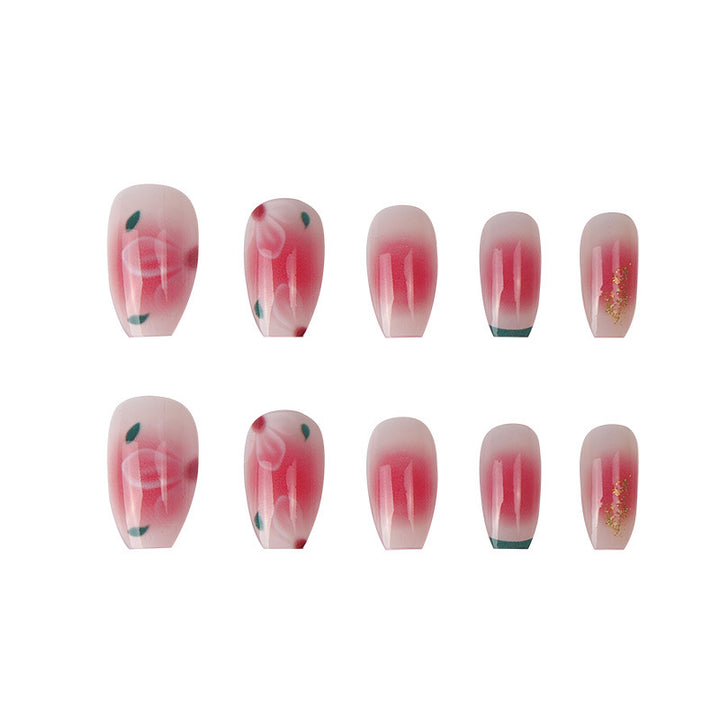 Artistic Sakura-Inspired Press-On Nails Kalsten
