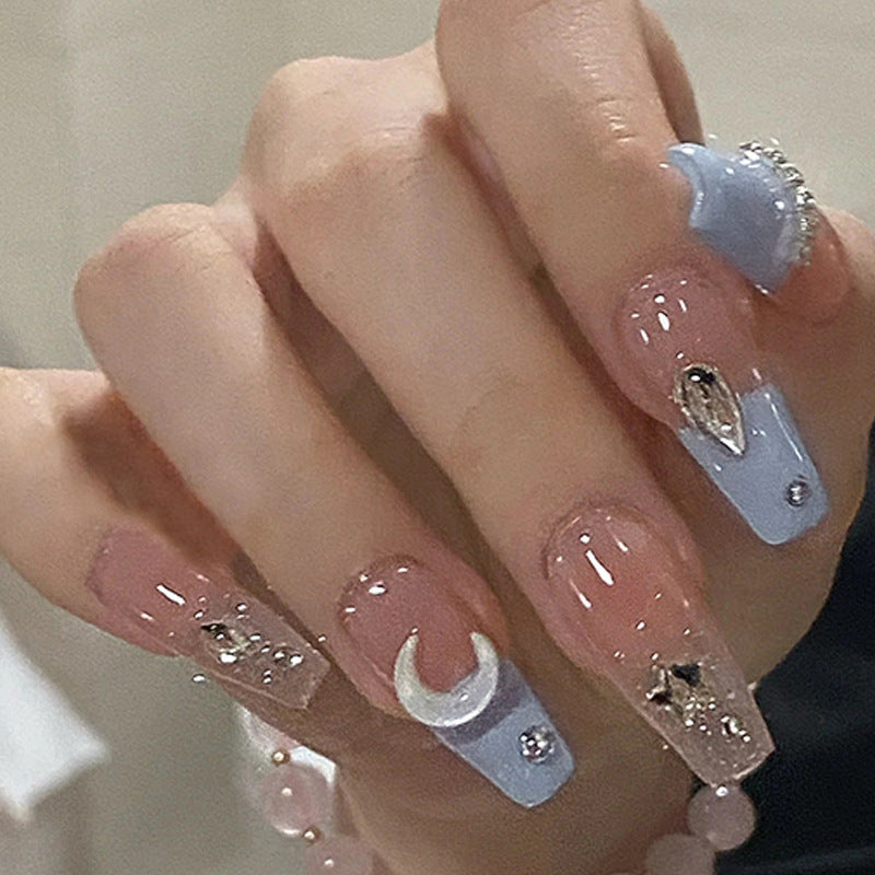 Artificial nails with pearl design and elegant decoration Kalsten