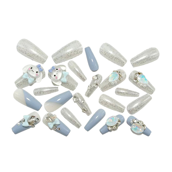 Creative nail art set with cute animal design and glitter Kalsten