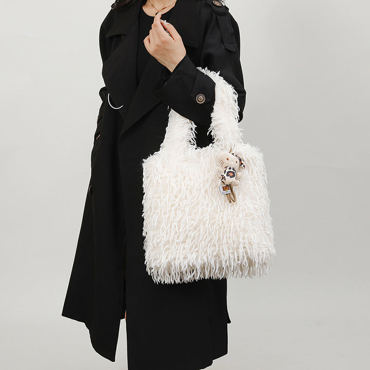 Plush Textured Shopping Tote