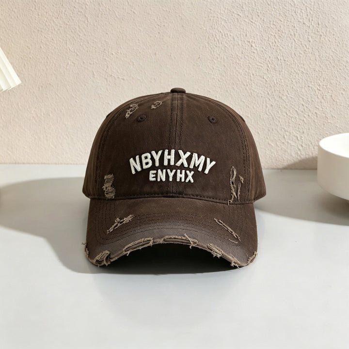 Men's Casual Distressed Textured Baseball Cap Kalsten