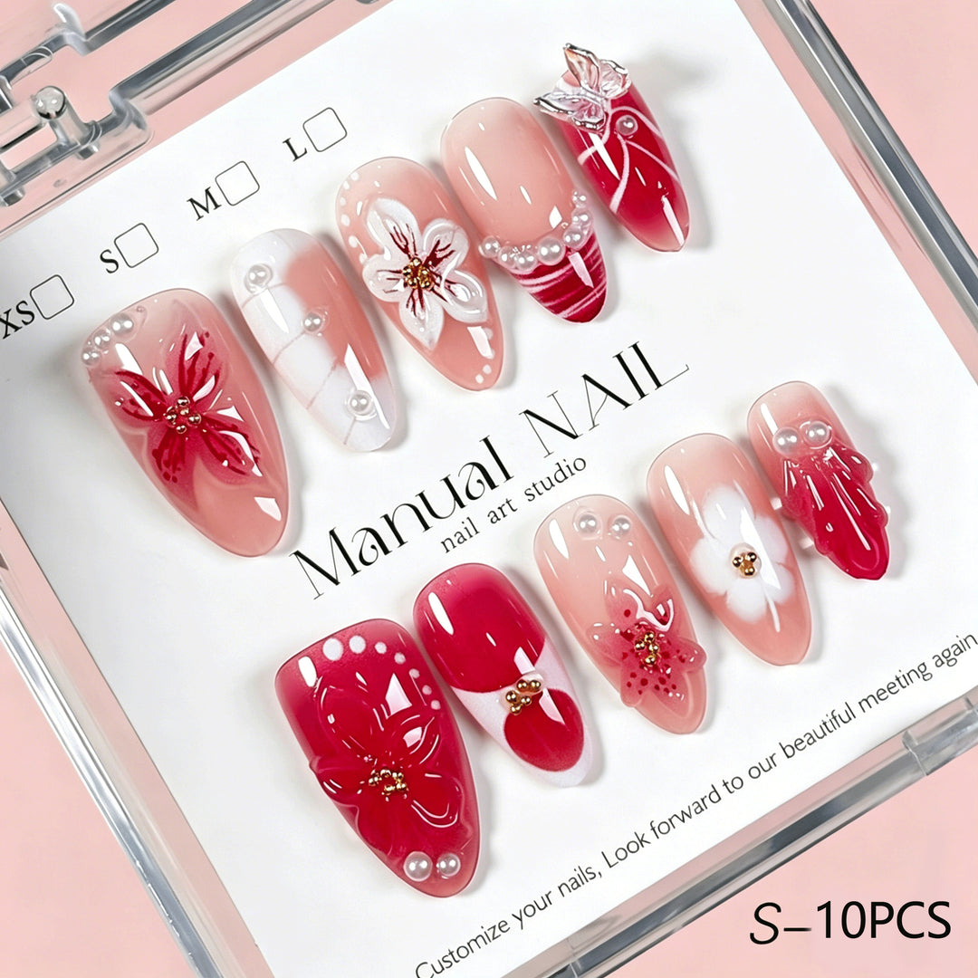 Decorative Floral Press-On Nail Art Collection Kalsten