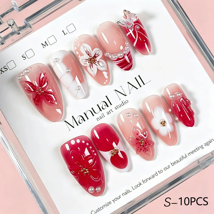 Decorative Floral Press-On Nail Art Collection Kalsten