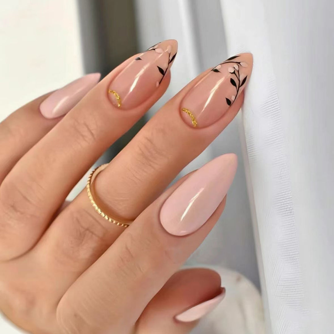 Artistic Floral Accent Nail Art