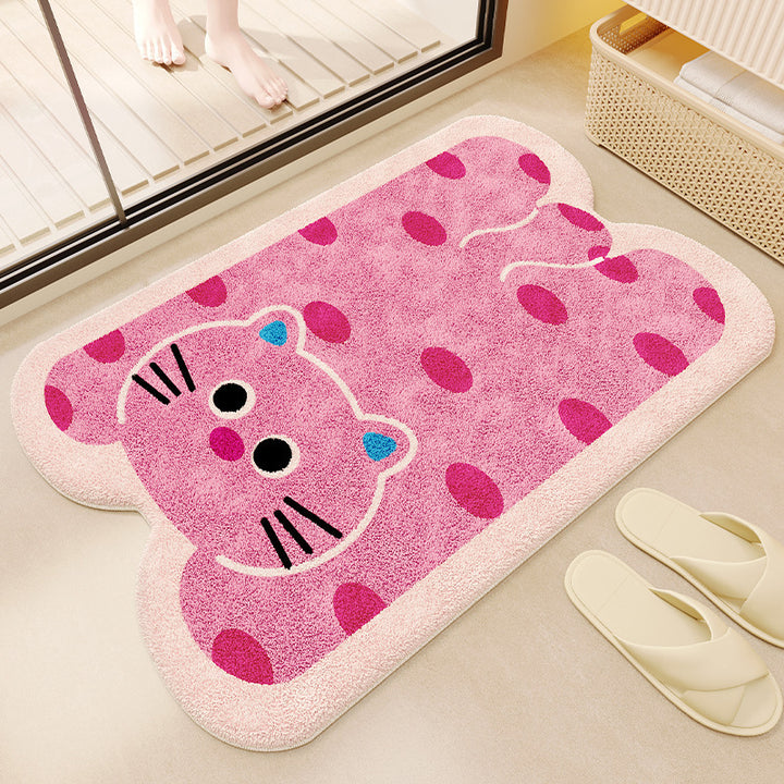 Cat-Themed Plush Bath Mat Kalsten