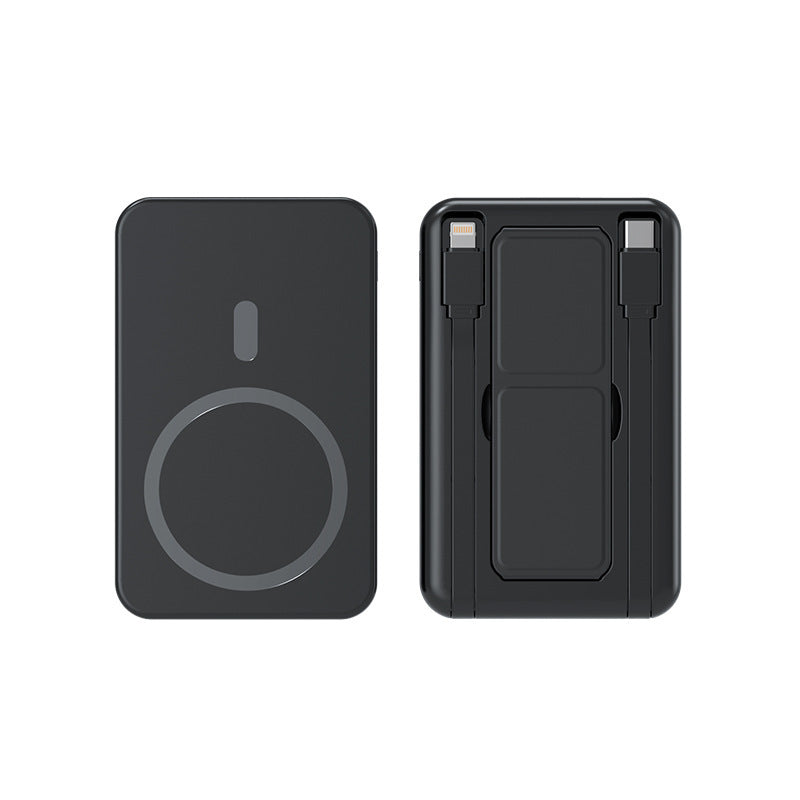Portable wireless charger with integrated cable system Kalsten